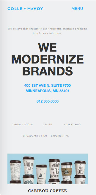 Colle + McVoy mobile device layout